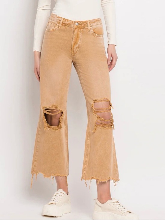 Vervet Denim - Vervet Leslie Distressed Crop Jean Size 27
